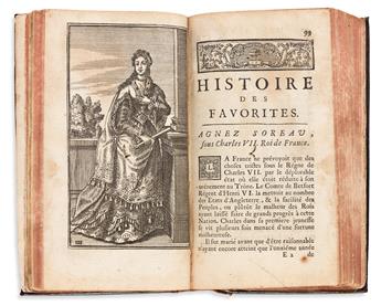 de La Roche-Guilhem, Anne (1644-1707 or 1710) History of Female Favorites, Two Copies in French & German.